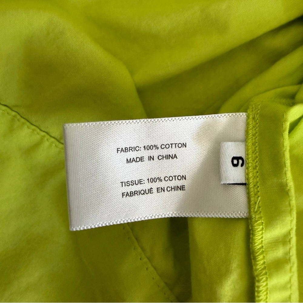 Proenza Schouler White Label Poplin Gathered Tank Top Green Apple - EUC, Size 6 - Picture 11 of 16